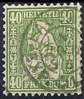 1862 SVIZZERA USATO STRUBEL CARTA BIANCA 40 CENT - SZ002 - Used Stamps