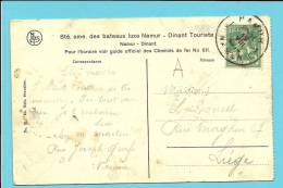 110 Op Kaart Met Stempel NAMUR Op 19/08/1914  (Offensief W.O.I) - Zona No Ocupada