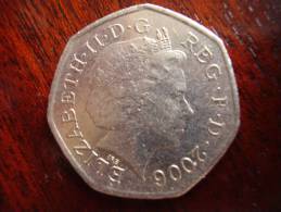 Great Britain 2006  50 PENCE Commemorating  St.CHRISTOPHER Used In VERY GOOD CONDITION. - 50 Pence