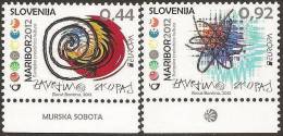 SLOVENIA- ESLOVENIA -  EUROPE 2012 -  TOPIC " VISIT SLOVENIA". - SET Of 2 With Logo EUROPA - 2012