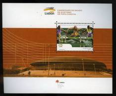 Portugal Championnat Du Monde Athlétisme En Salle Bloc 2001 ** World Championship Indoor Athletics S/s ** - Ungebraucht