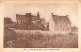 PRINGE EGLISE ET PRESBYTERE ,BEAU PLAN REF 28501 - Luche Pringe