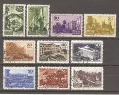 Russia/USSR 1947, Soviet Sanatoriums, Scott # 1162-1171, VF Cancelled With Glue !! - Neufs