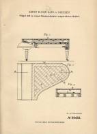 Original Patentschrift - Flügel Mit Resonanzboden , 1898 , E. Kaps In Dresden , Piano , Klavier !!! - Strumenti Musicali