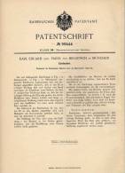 Original Patentschrift - K. Von Berlepsch In München , 1897 , Eierbecher , Ei , Eier !!! - Eggs