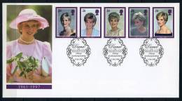 Grande Bretagne N° 2017 à 2021 S/ Env. 1er Jour - Hommage à Diana - Unused Stamps