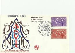 EUROPA 1962 - FRANCE FDC -PHILATELIC EXPOSITION T DES.J. PHEULPIN  W/ 2  STS OF 0,25-0,50 FR. PARIS MAY 6 1962 REF 009/3 - 1978