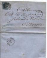 TP 6 S/L.de Deroy - Vergouts P4 Anvers 28./9/1860 V.Ostende C.d'arrivée 997 - Postmarks - Lines: Perceptions