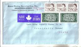 VER1730 - CANADA' , Lettera Commerciale Per L'Italia : NON ANNULLATA - Storia Postale