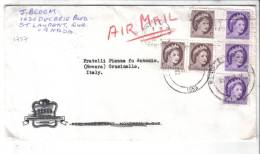 VER1737 - CANADA' , Lettera Commerciale Per L'Italia Del 1959 - Brieven En Documenten