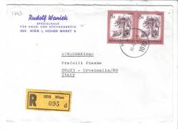 VER1743 - AUSTRIA , Lettera RACCOMANDATA Per L'Italia Del 1978 - Lettres & Documents