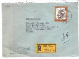 VER1746 - AUSTRIA , Lettera RACCOMANDATA Per L'Italia Del 1982 - Covers & Documents