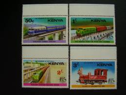 KENYA 1976 RAILWAY TRANSPORT Issue 4 Values To 3/-  MNH. - Kenia (1963-...)