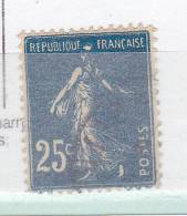 FRANCE N°140 25C BLEU TYPE SEMEUSE LEGENDES MAIGRES OBL - Usati