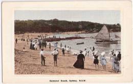 SYDNEY New South Wales Balmoral Beach Sail Boat Color Animated Embossed Border Passepartout Card Unused - Sydney