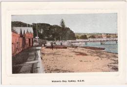 SYDNEY New South Wales Watsons Bay Bridge Boats Color Animated Embossed Border Passepartout Card Unused - Sydney