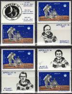 Astronauten US-Raumflug 1971 Apollo 14 Rumänien 4x2916 Zf1-4 Aus Block 83 ** 12€ Landung Auf Mond Space Sheet Of Romania - United States