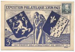 FRANCE - Lyon, Philatelic Expo, 1943. - Oblitérés