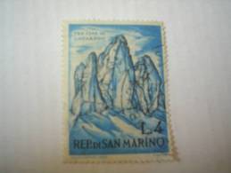 SAN MARINO REPUBBLICA  - USATO - 1962 - SPORT ALPINISTICI - TRE CIME DI LAVAREDO - £ 4 - Used Stamps