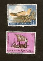 R11-4-1. Republica Di San Marino, Bird Ricogolo - Ship Trireme Romana Sec. I. A.c. - Gebruikt