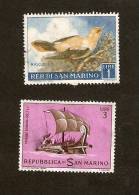 R11-4-1. Republica Di San Marino, Bird Ricogolo - Ship Trireme Romana Sec. I. A.c. - Usados