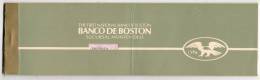 BANCO DE BOSTON - CHEQUERA SUCURSAL MONTEVIDEO - URUGUAY - C/1970´s -chequera Completa Menos El Primer Cheque - Banco & Caja De Ahorros