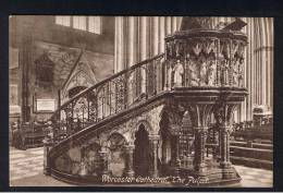 RB 880 - Early Postcard - The Carved Pulpit Worcester Cathedral - Worcestershire - Other & Unclassified