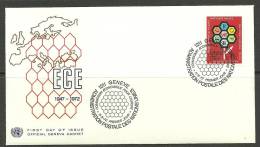United Nations Genf 11.09.1972 FDC Naciones Unidas UN Official First Day Cover ECE - Lettres & Documents