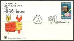 United Nations New York  23.04.1976 FDC Naciones Unidas UN Trade & Development - Brieven En Documenten