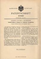 Original Patentschrift - Compass Mit Fernregistrierung , 1896 , A. Custodis In Düsseldorf , Kompass , Kompaß !!! - Techniek & Instrumenten