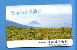 Japan Japon  Telefonkarte Télécarte Phonecard -  Volcan Volcano Vulkan Berg Mountains Montagnes - Vulcani