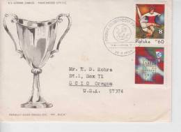 Pologne YT 1858 Obl Sur Lettre Pour Les USA : Coupe D´Europe De Football - Fußball-Europameisterschaft (UEFA)