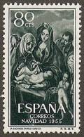 1955-ED. 1184 -SERIE COMPLETA NAVIDAD. LA SAGRADA FAMILIA DE ´´ EL GRECO ´´-NUEVO SIN FIJASELLOS - Unused Stamps