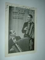 AUTOGRAPHE DE LOUIS GODOT VEDETTE RADIO EN PHOTO AVEC RENE DELAGE ACCORDEON ACCORDEONISTE 1946 ST CLAIR 750 - Sonstige & Ohne Zuordnung