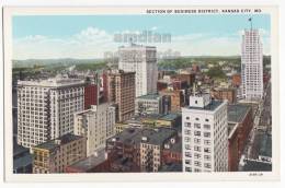 BUSINESS DISTRICT CITY VIEW -KANSAS CITY MISSOURI Vintage Postcard C1940s - MO [c2797] - Kansas City – Missouri