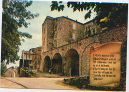 Ardèche (07), Joyeuse, Château Des Ducs, La Mairie, CP Ayant Circulé En 1980, 2CV Citroën, Épée Charlemagne - Joyeuse