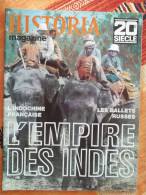 Magazine HISTORIA 20ème Siècle N°108 De 1969 - L'EMPIRE DES INDES - Sommaire Voir Photo - History