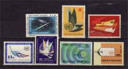 Onu   1963  P. Aerienne N°8 / 14    Serie Compl. Neuf X X = 7 Valeurs - Luftpost