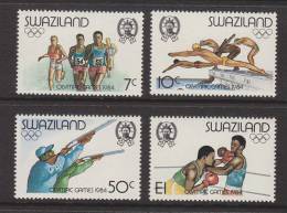 SWAZILAND - 1984 - Athletisme, Boxe, Natation, J.O. Los Angeles 1984 - 4v Neufs - Swaziland (1968-...)