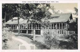 0966. Postal Totem Lodge At Camp Edward, EAST TROY,  Wisconsin - Autres & Non Classés