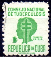 1954 Obligatory Tax. Anti-T.B. - 1c  - Green  FU - Liefdadigheid