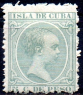 1890 "Baby" Key-type -5c. - Green MH - Cuba (1874-1898)
