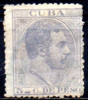 1882 "Alfonso XII" Key-type . - 5c. - Lilac    FU - Cuba (1874-1898)