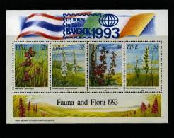 IRELAND/EIRE - 1993  FAUNA AND FLORA  MS  OVERPRINTED BANGKOK EXPO  MINT NH - Hojas Y Bloques