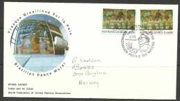 United Nations New York  06.05.1974 FDC Naciones Unidas UN Peace Mural - Briefe U. Dokumente