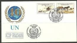 United Nations Genf 26.06.1985 FDC Naciones Unidas UN Official First Day Cover UN 40. Anniversary - Covers & Documents