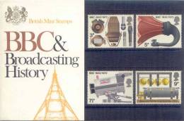 Grande-Bretagne N°665 à 668 - 50ème Anniversaire De La BBC (1972) - Presentation Packs