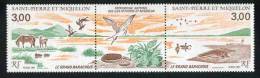Tryptique** Avec Vignette Centrale "Le  Grand Barachois" (YT 485A - 1987) - Unused Stamps
