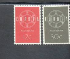 CEPT Kette Niederlande 735 - 36 ** Postfrisch - 1959