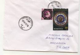 Mailed Cover With Stamp Flower 2009  From Romania To Bulgaria - Covers & Documents